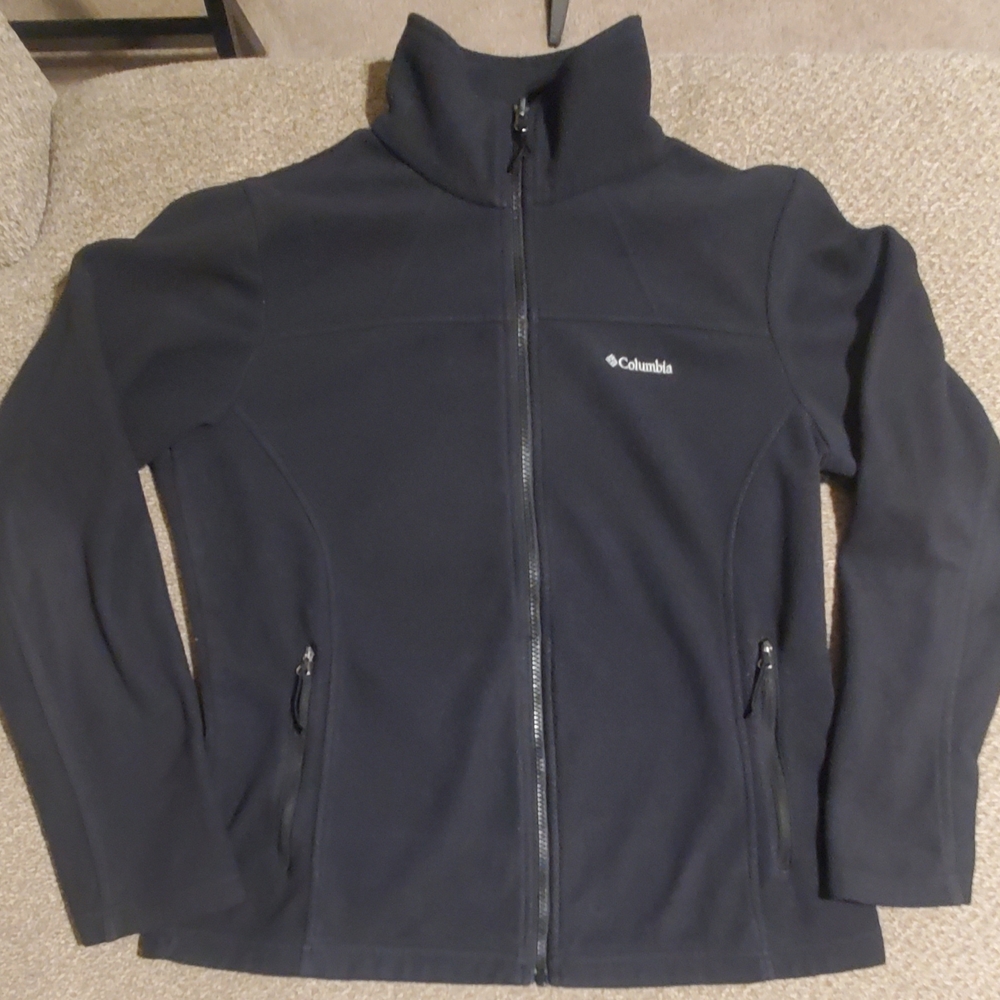 Columbia Black Fleece Full Zip Jacket Women's Size Large